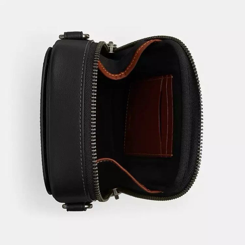 NWT Coach Stanton Crossbody Bag In Signature Canvas Stripes CEB29 Gunmetal/Black - Picture 11 of 11